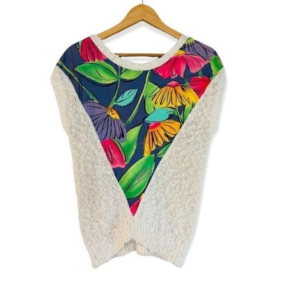 LOUBELLA California Fashions Vintage 80’s Sleeveless Lightweight Sweater Size S - Picture 3 of 10